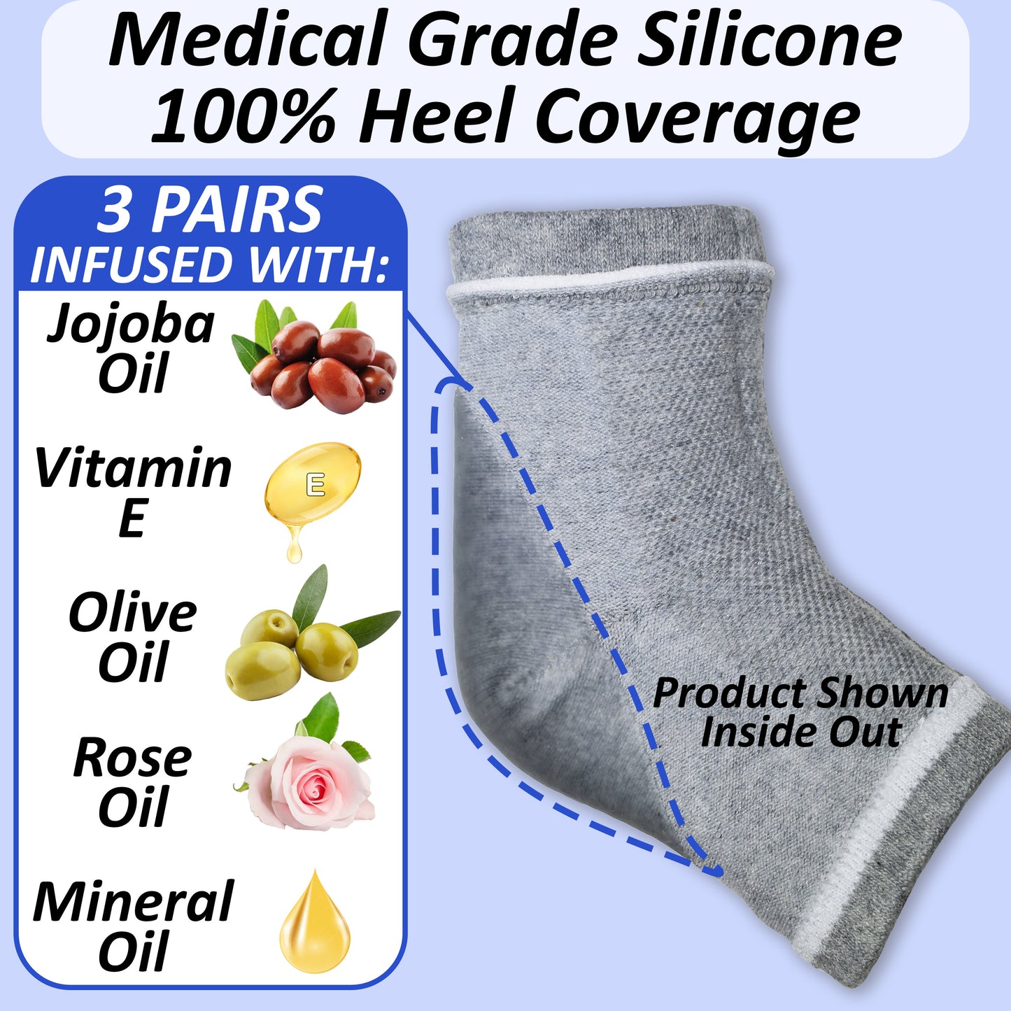 The Foot Medic 3 Pairs Moisturizing Socks, Hydrating Foot Cream and Foot File
