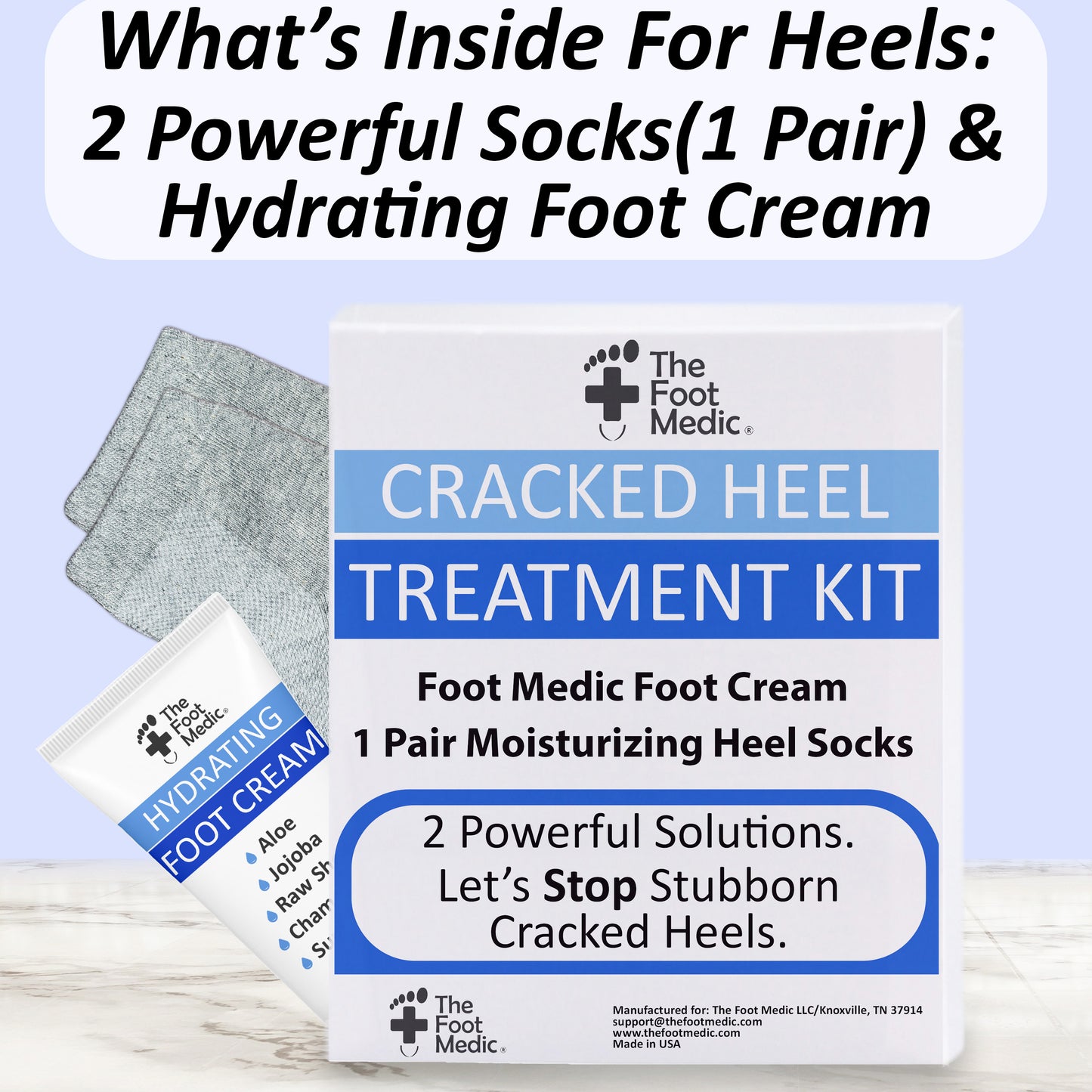 The Foot Medic 1 Pair Moisturizing Socks and Foot Cream